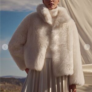 White Overland Kylie shearling Jacket M